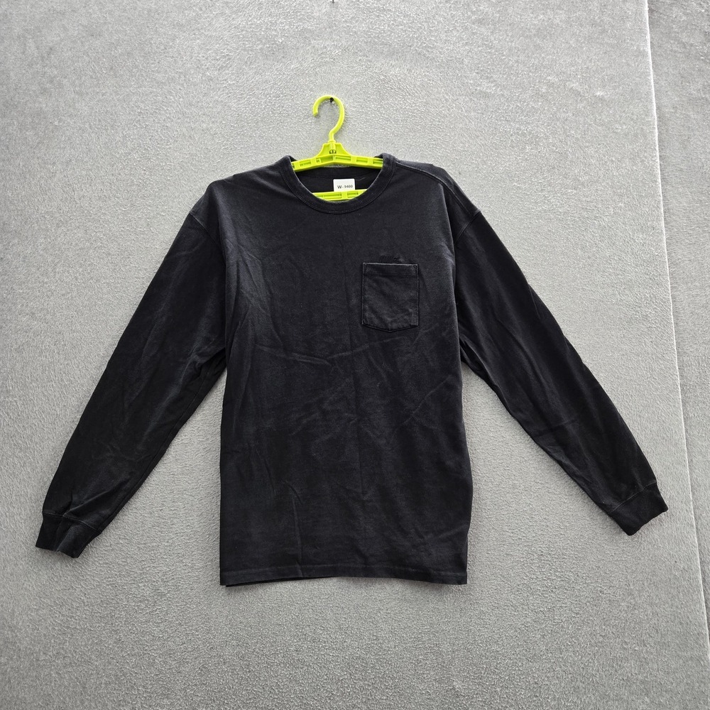 Nike Men Shirt M Black The Nike Tee Pocket Loose Logo Long Sleeve